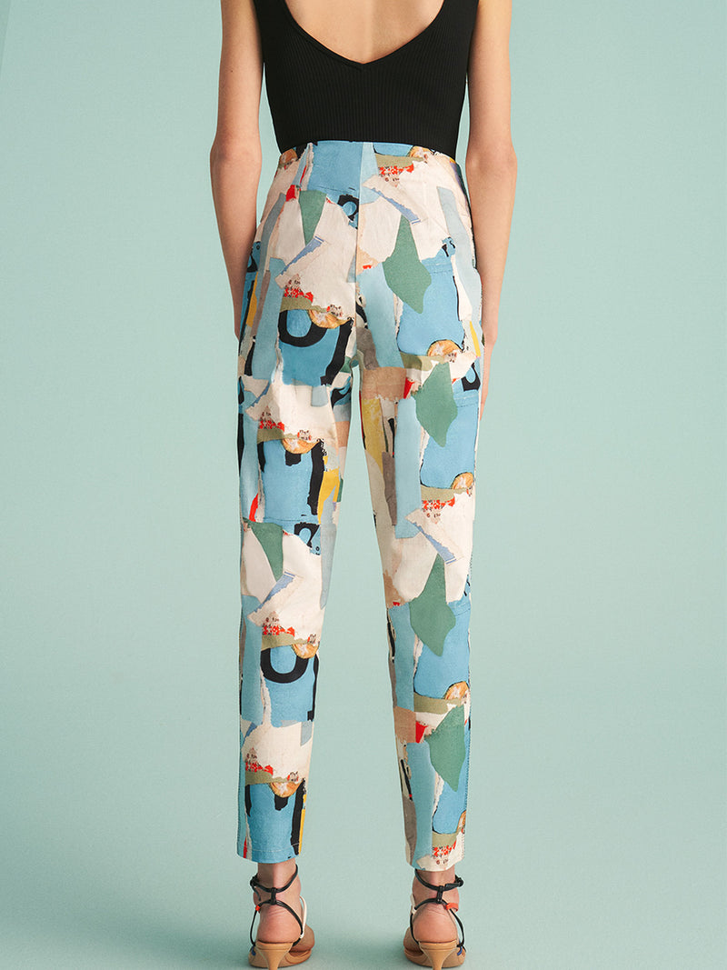 Printed Tapered Fit Pants