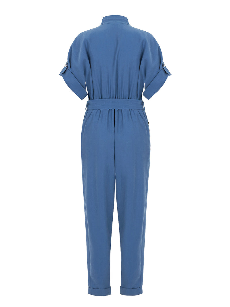 Blue Crossover Jumpsuit