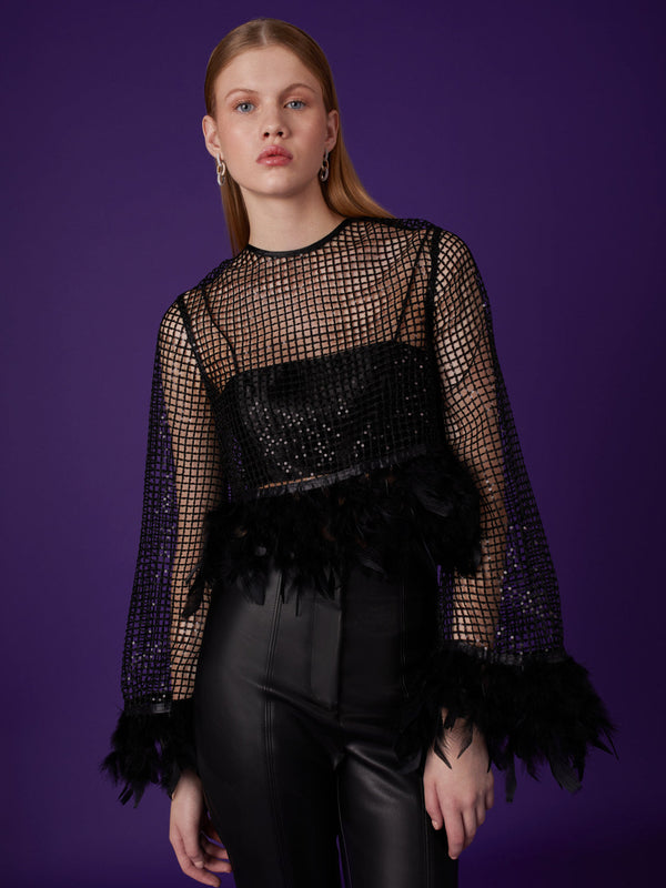 Feathered Mesh Top