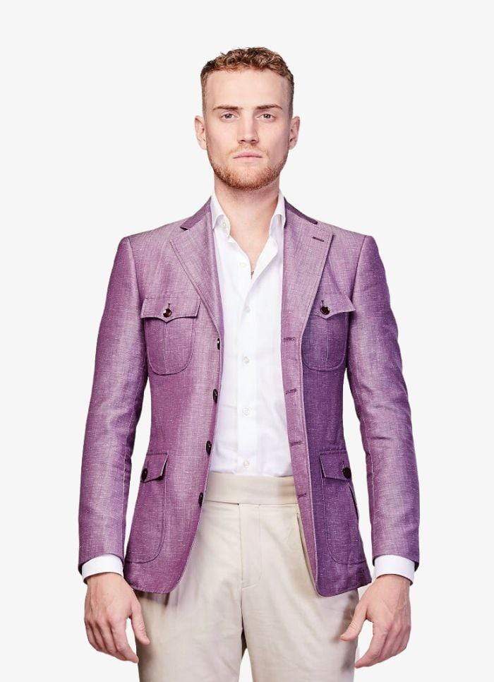 Zane Barläs Jackets Purple Linen Jacket Custom Suits for Men and Women