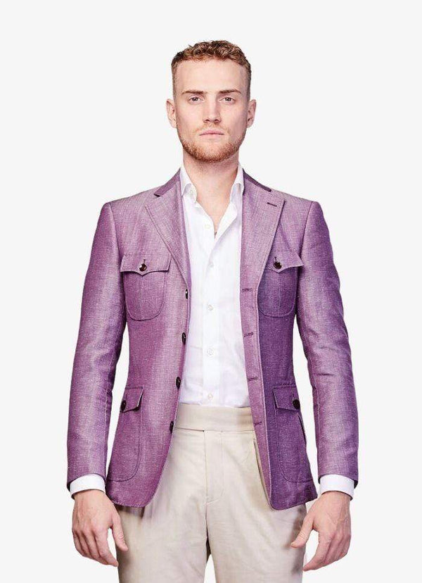 Zane Barläs Jackets Purple Linen Jacket Custom Suits for Men and Women