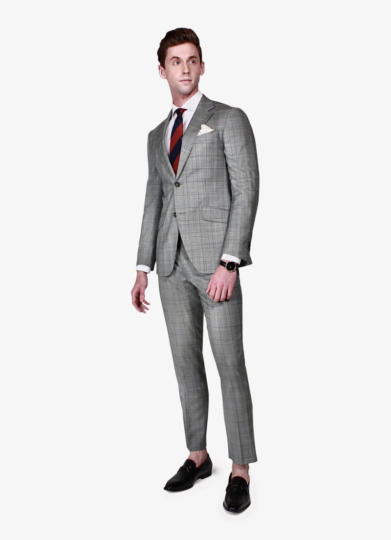 Oxford Grey Check Suit - Rental