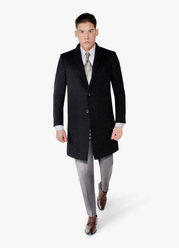 Black Cashmere Overcoat