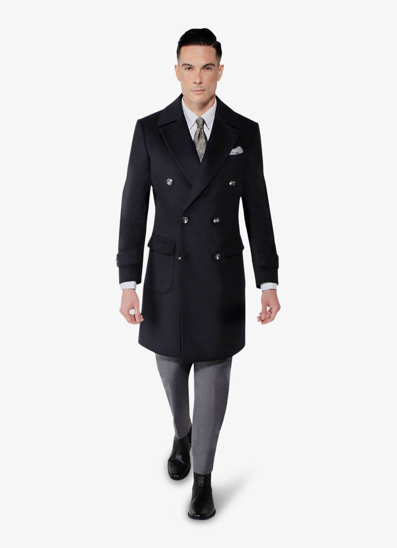 Black Cashmere Overcoat