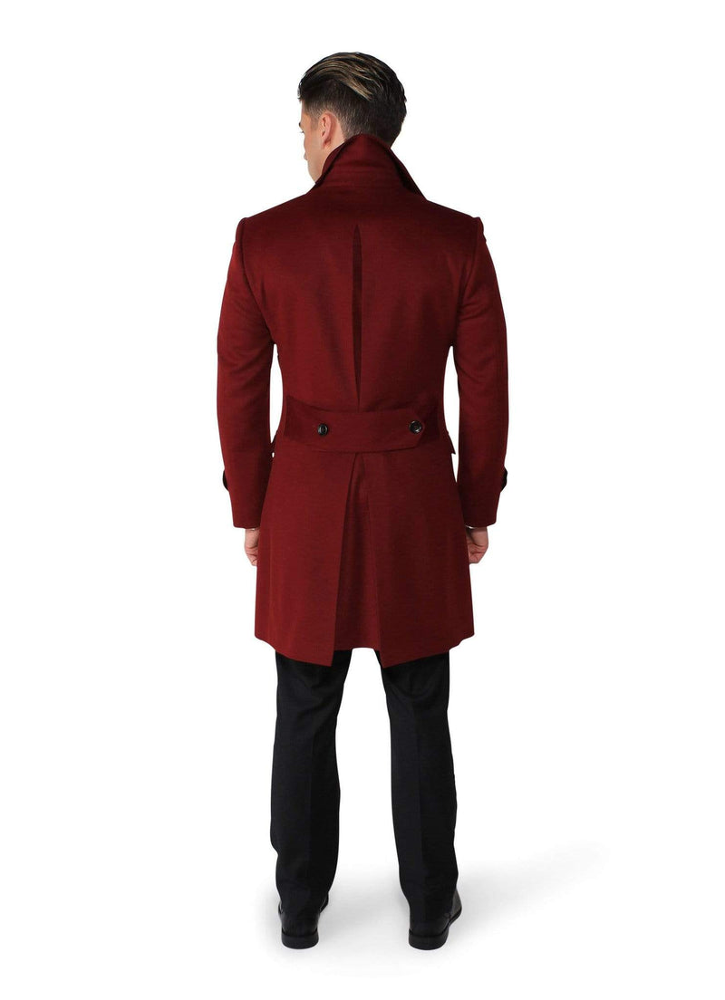 Red Cashmere Overcoat