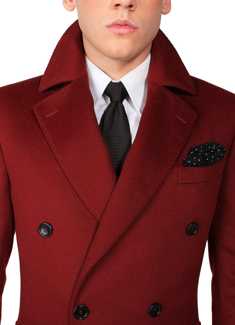 Red Cashmere Overcoat