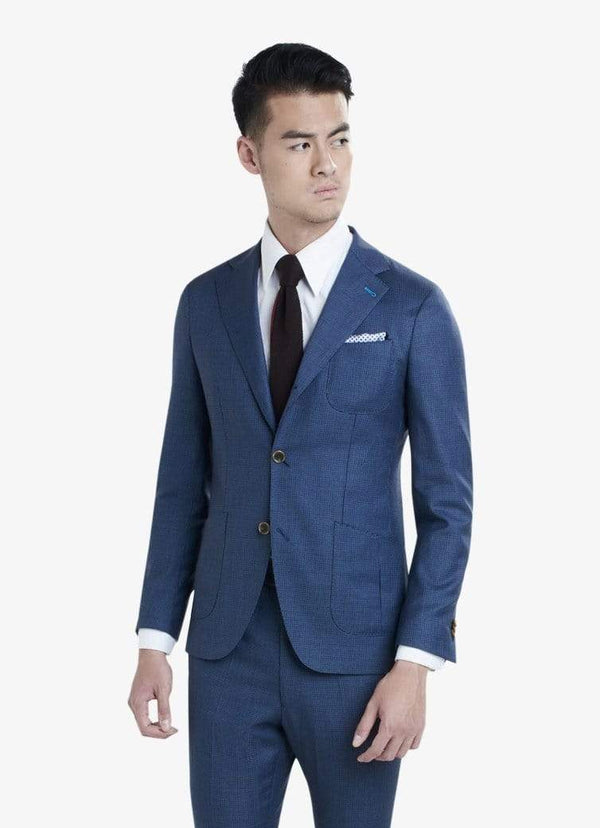 Blue Houndstooth Suit