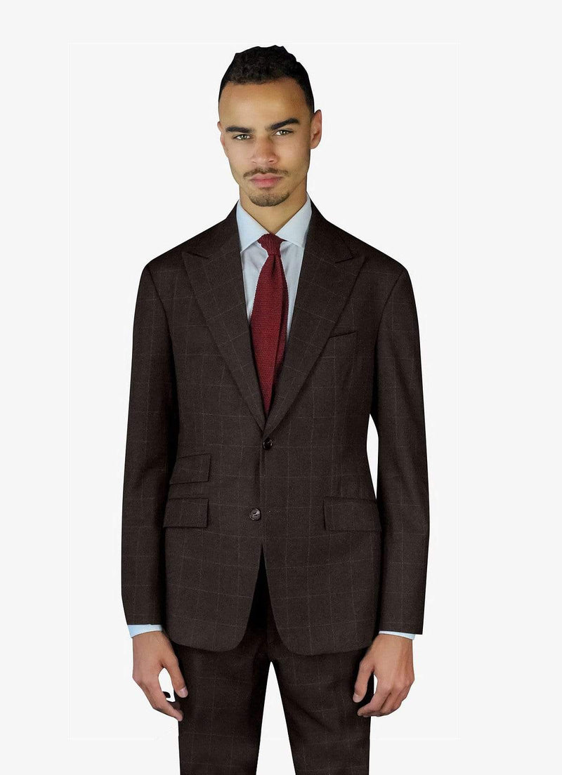 Brown Windowpane Suit
