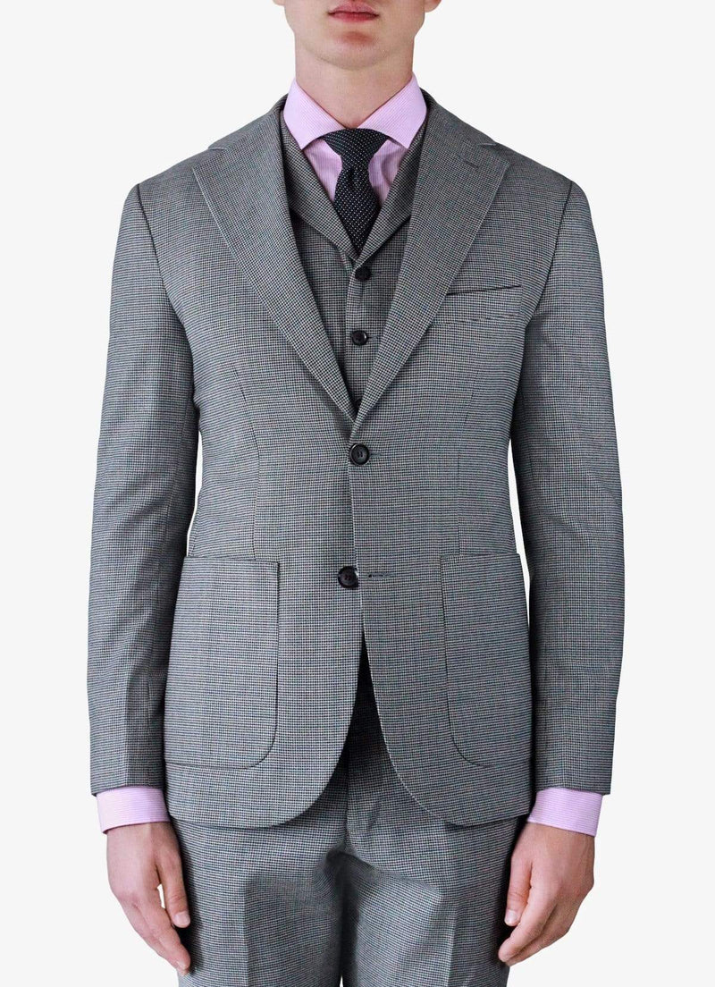 Saint Tropez Grey Houndstooth