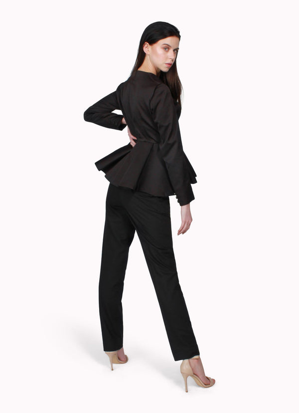 Black Peplum Suit