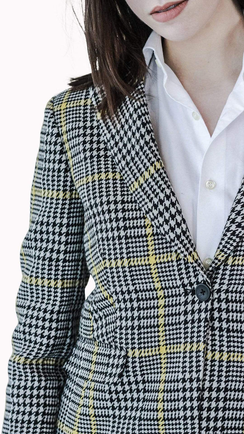 Black & White Houndstooth Suit