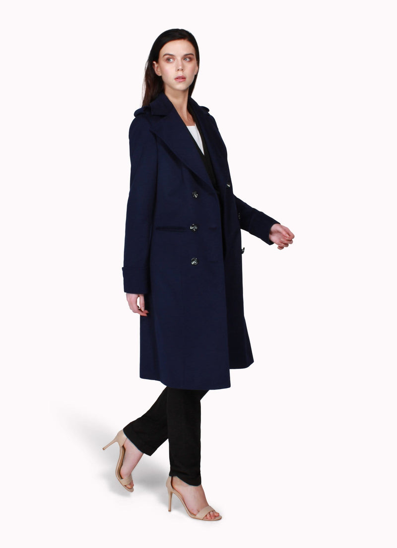 Navy Cashmere Overcoat