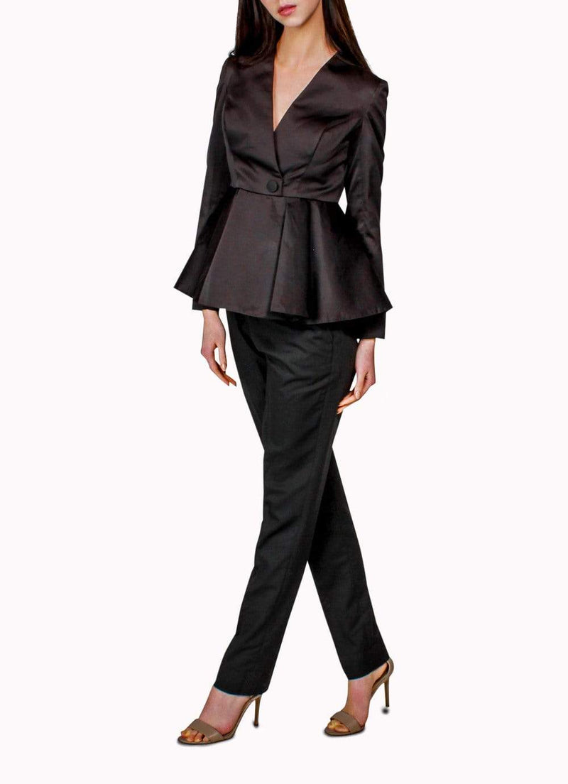 Black Peplum Suit