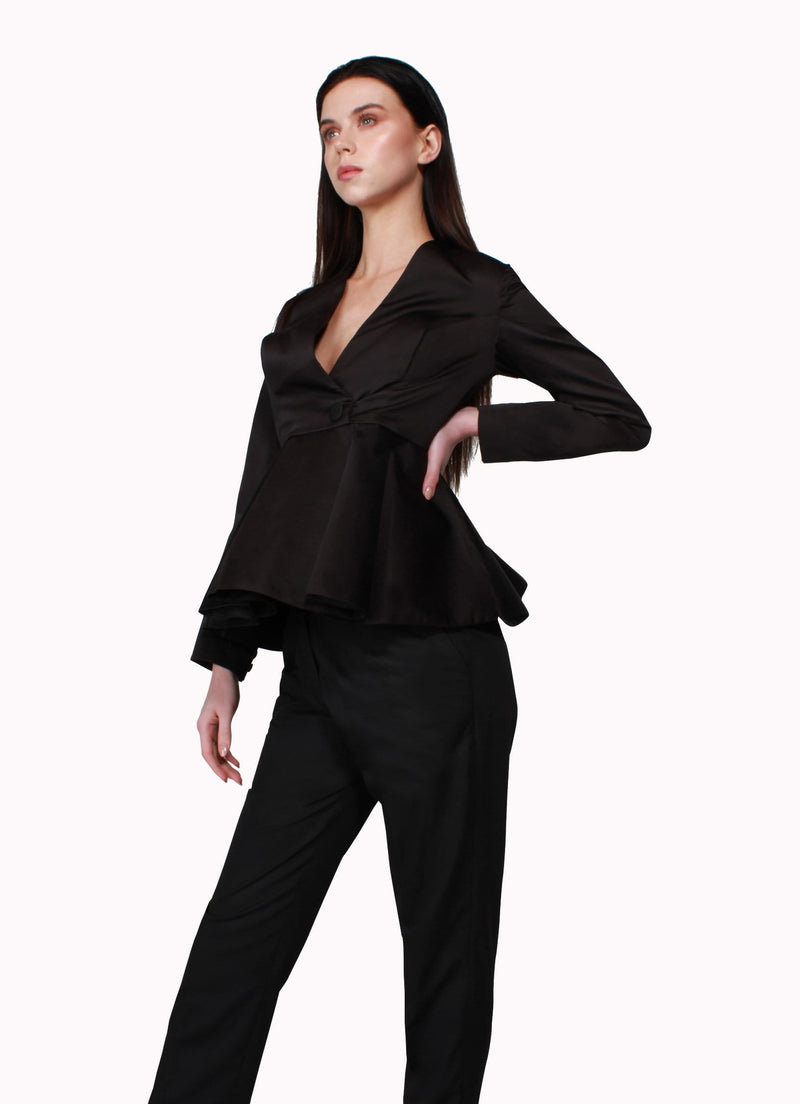 Black Peplum Suit